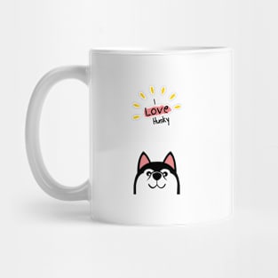 I love husky dog Mug